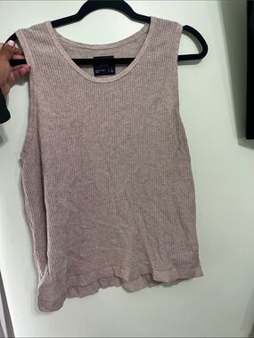 Abercrombie & Fitch Ribbed Tank Top - Beige